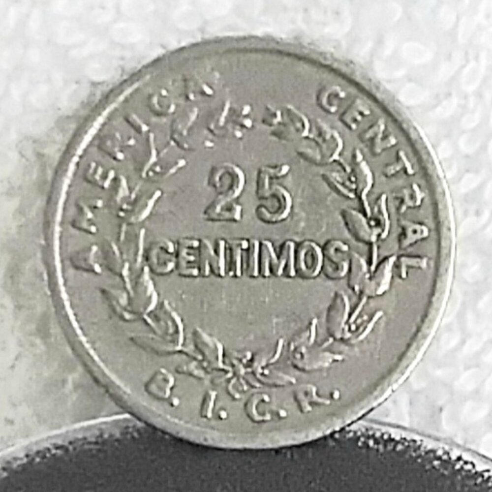 Circulated 1935 Costa Rica 25 Centimos B.I.C.R. Coin Made of Copper/Nickel!!